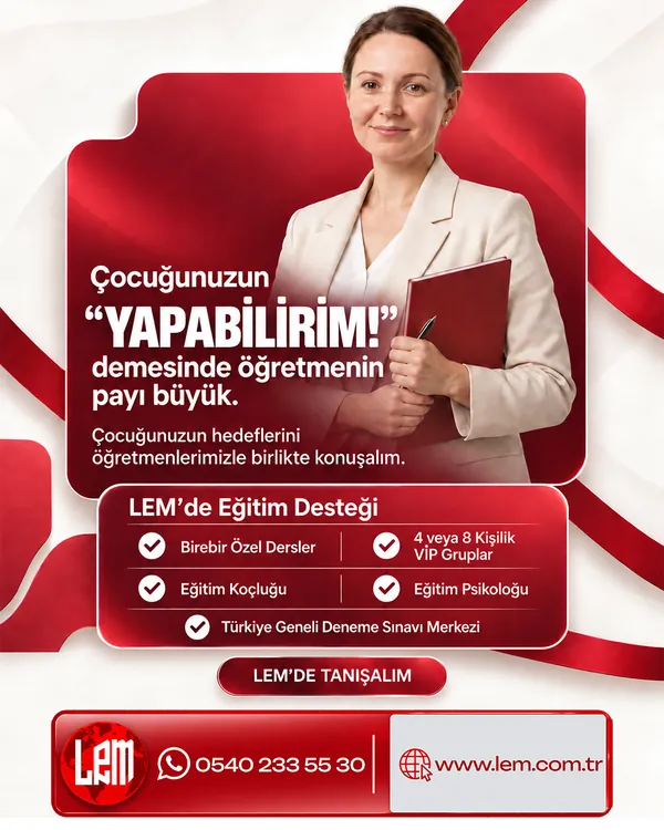 LEM Eğitim Kurumları — Eğitim desteği ve öğretmen kadrosu gönderisi