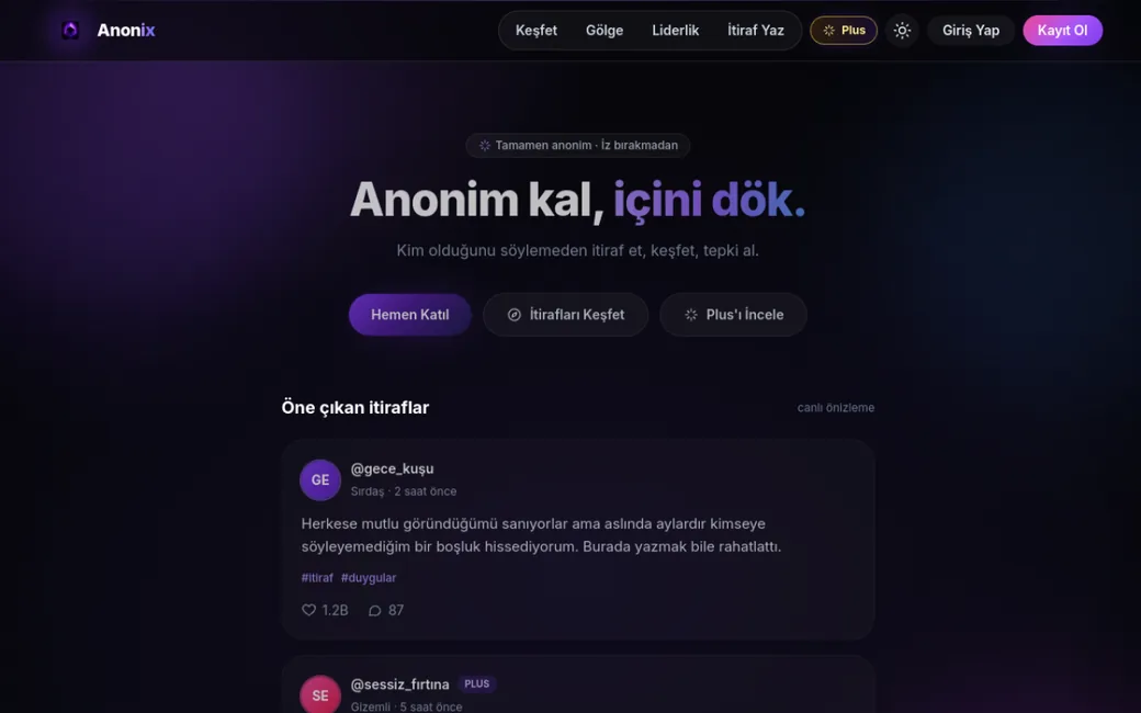 Anonix web sitesi - Sava Digital Medya
