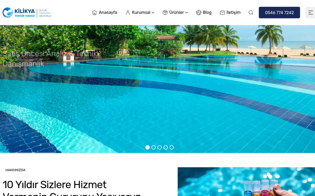Kilikya Teknik Havuz web sitesi - Sava Digital Medya