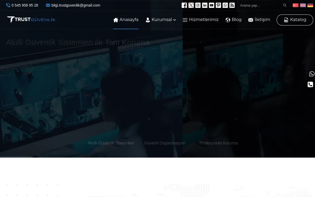 Trust Özel Güvenlik web sitesi - Sava Digital Medya
